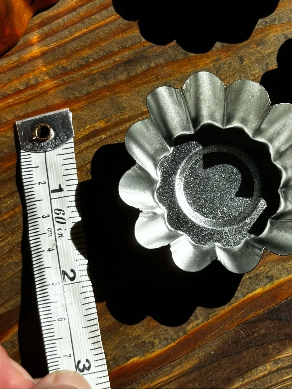 Set of 4 Fluted Metal Tartlet/Mold Cups - Silver